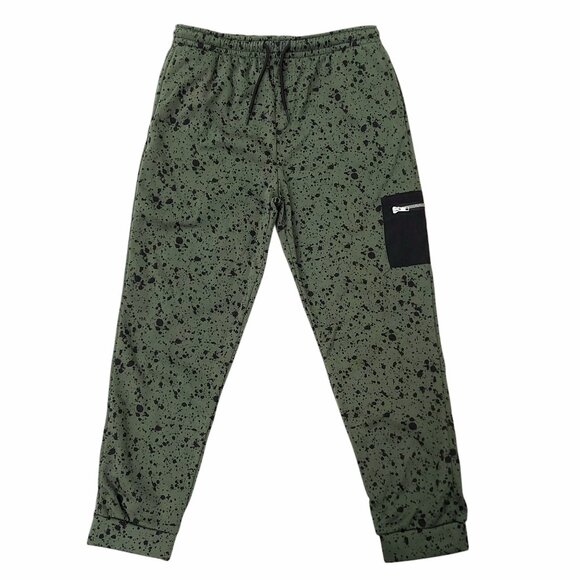 Public Record Other - Public Record Sweatpants Youth 18 Green Splatter Paint Fleece Activewear Comfort